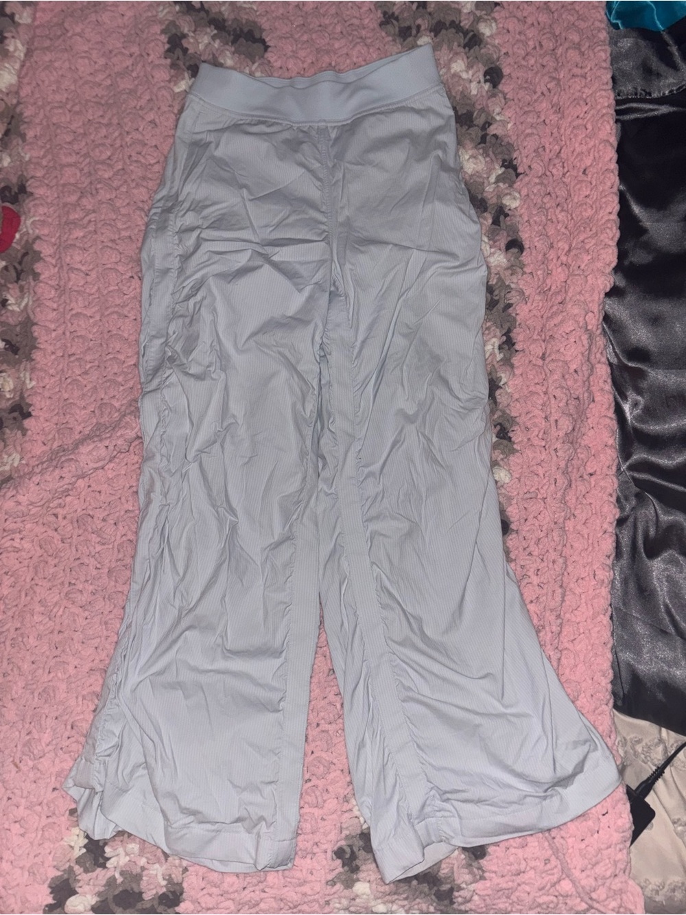 Lululemon Ruched High rise wide leg trackpants